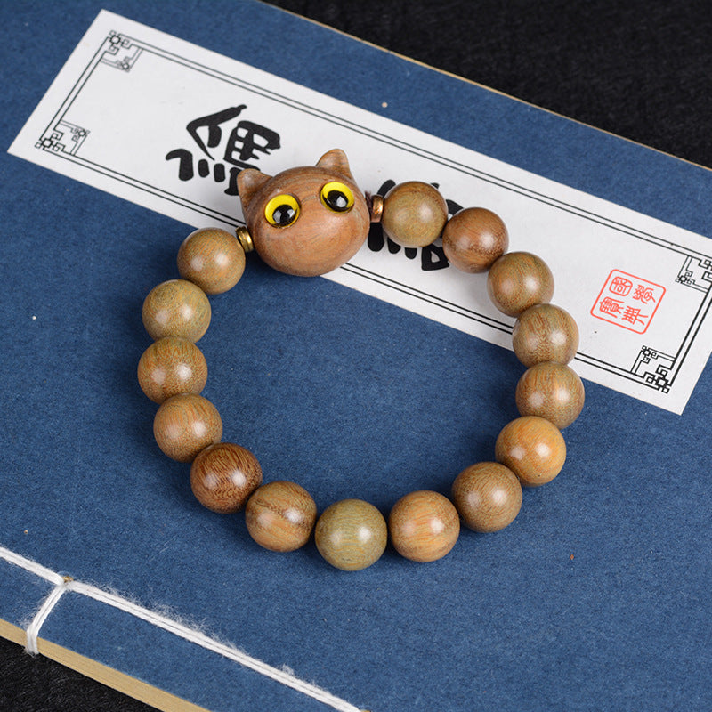 Sandalwood Cat Bracelet