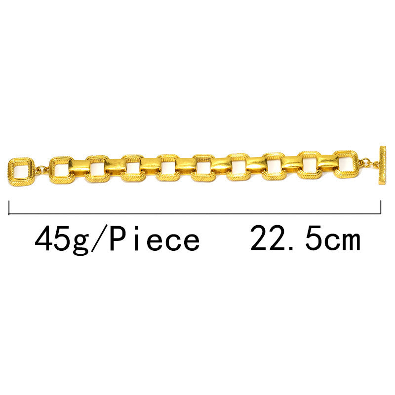 Golden Metal Buckle Bracelet