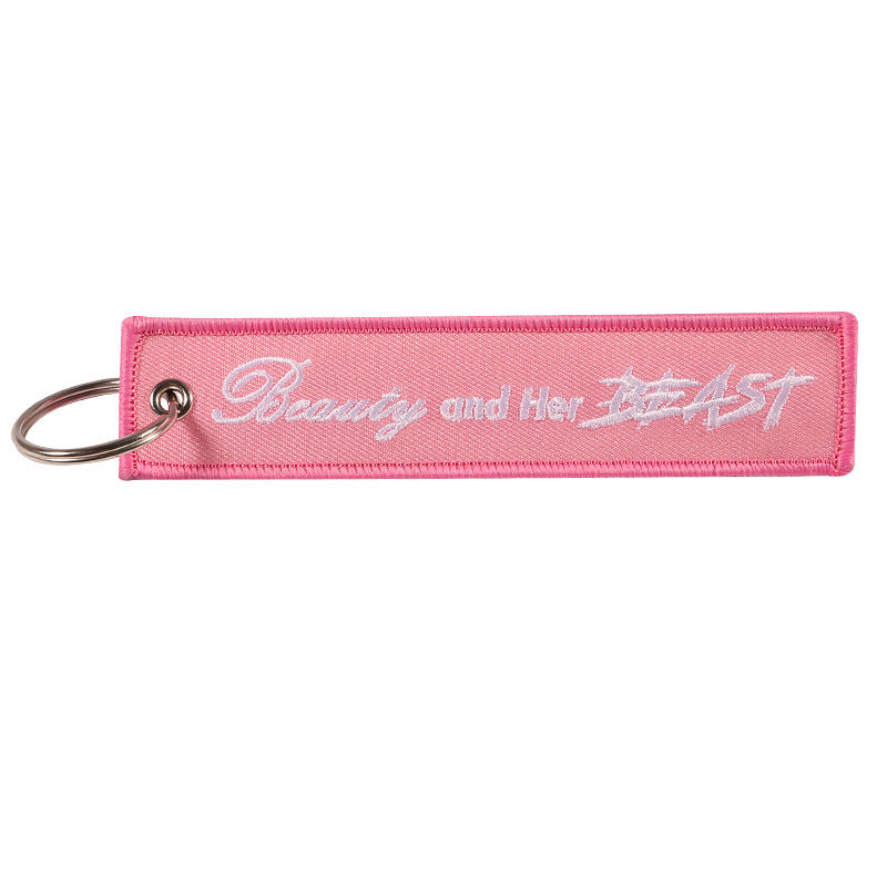Motorcycle Embroidered Keychain