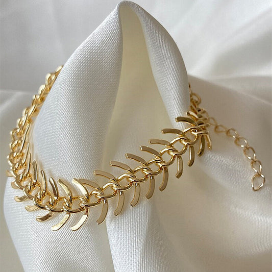 Fishbone Chain Bracelet