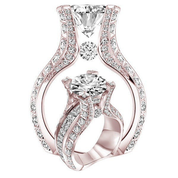 Oval Shaped Zircon Engagement Ring