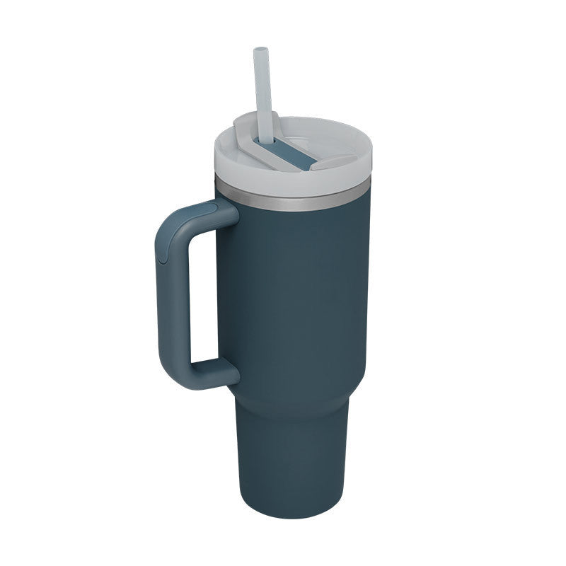 40 Oz Stainless Steel Tumbler with Lid & Straw
