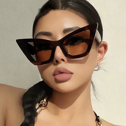 Large Frame Cat Eye Sunglasses