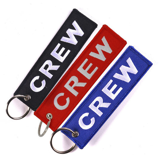 Crew Embroidered Keychain