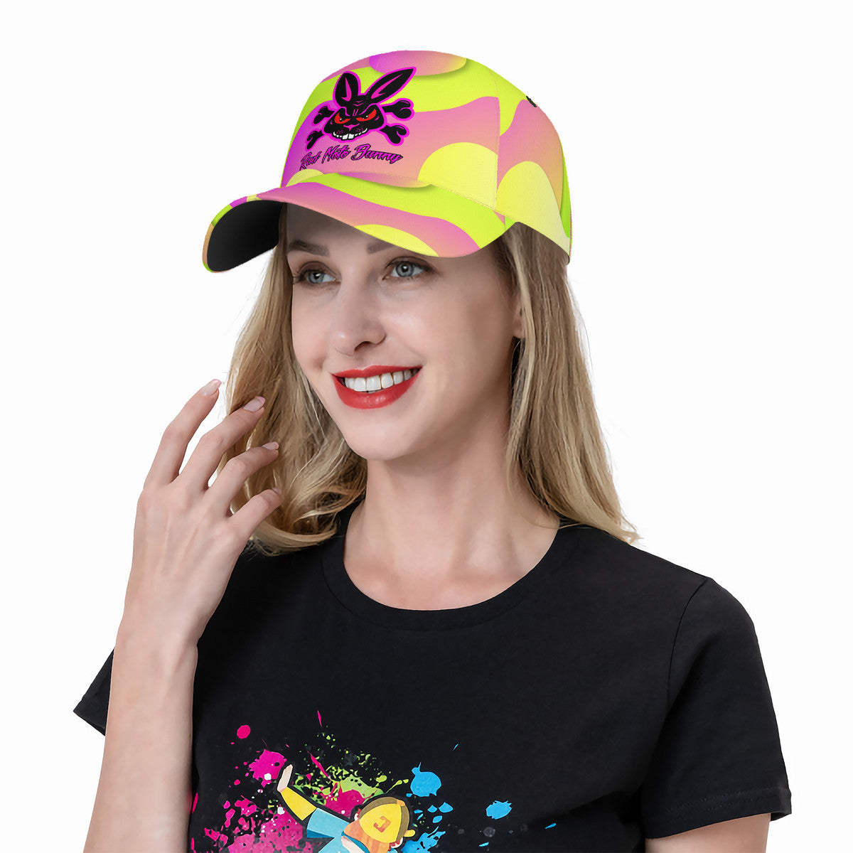 Rad Moto Bunny, Coulorful, Baseball Cap