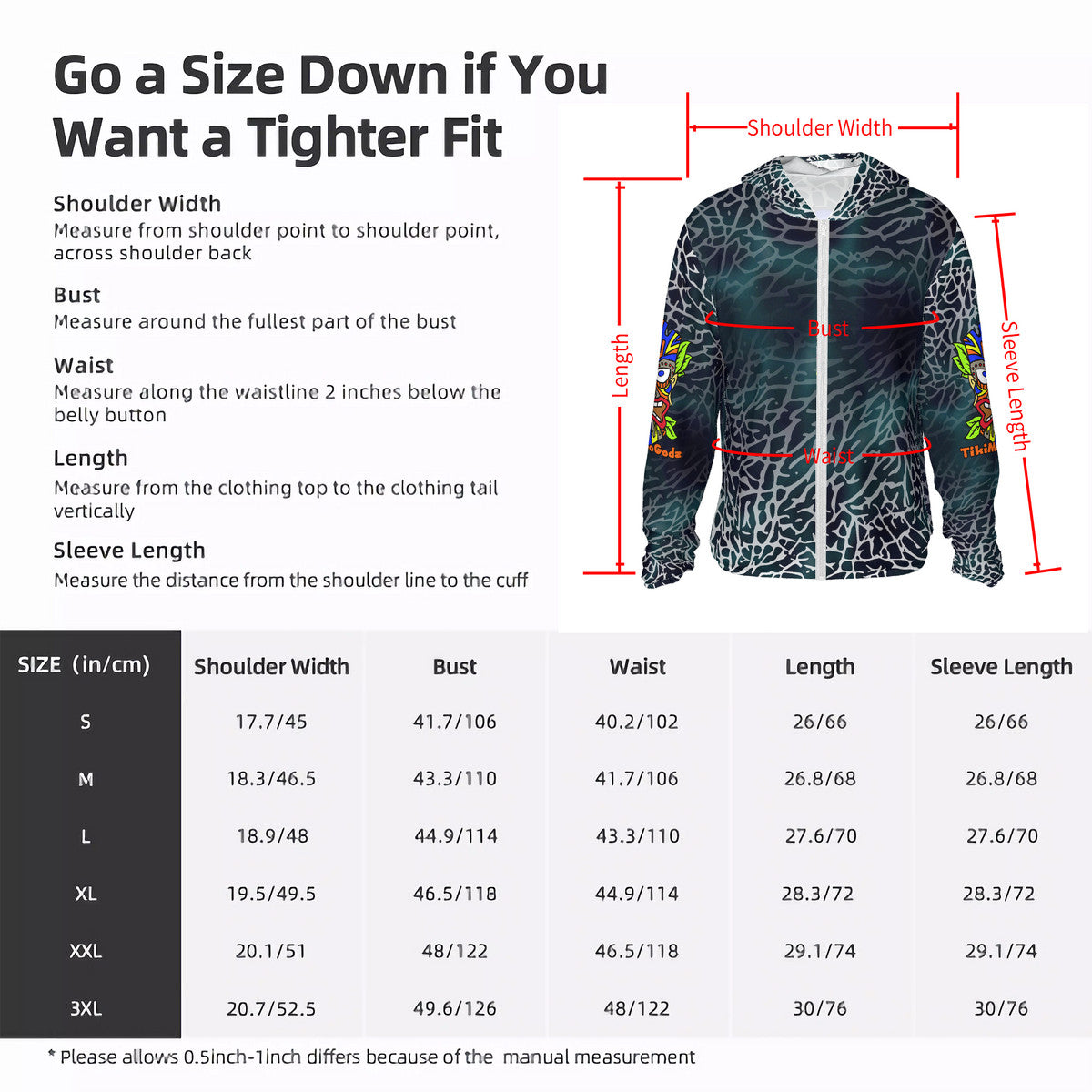 Tiki Moto Godz Lightweight Zipper Hoodie