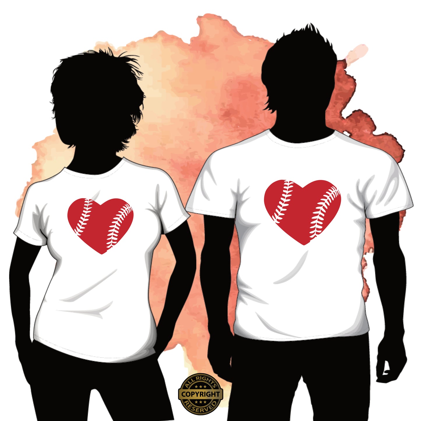 Baseball Heart, SVG Digital Cut or Print file.