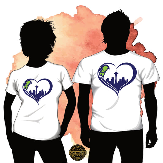 Seattle Seahawks Heart, SVG Digital Cut or Print file.