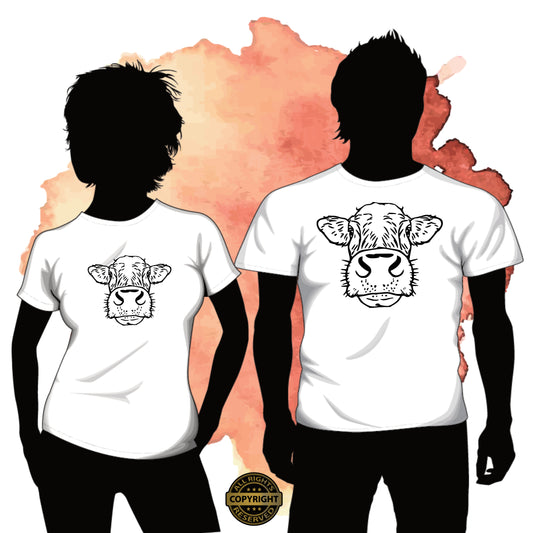 Cow Face, SVG Digital Cut or Print file.