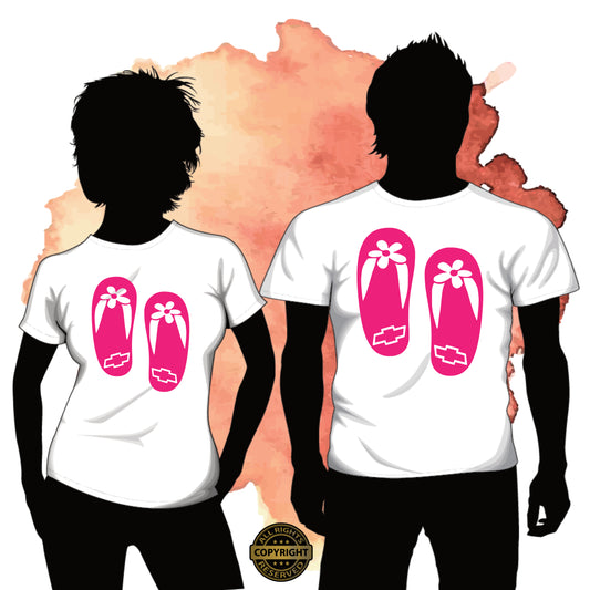 Chevy Girl Flip Flops, SVG Digital Cut or Print file.