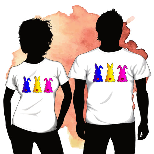 Easter Bunnies, SVG Digital Cut or Print file.