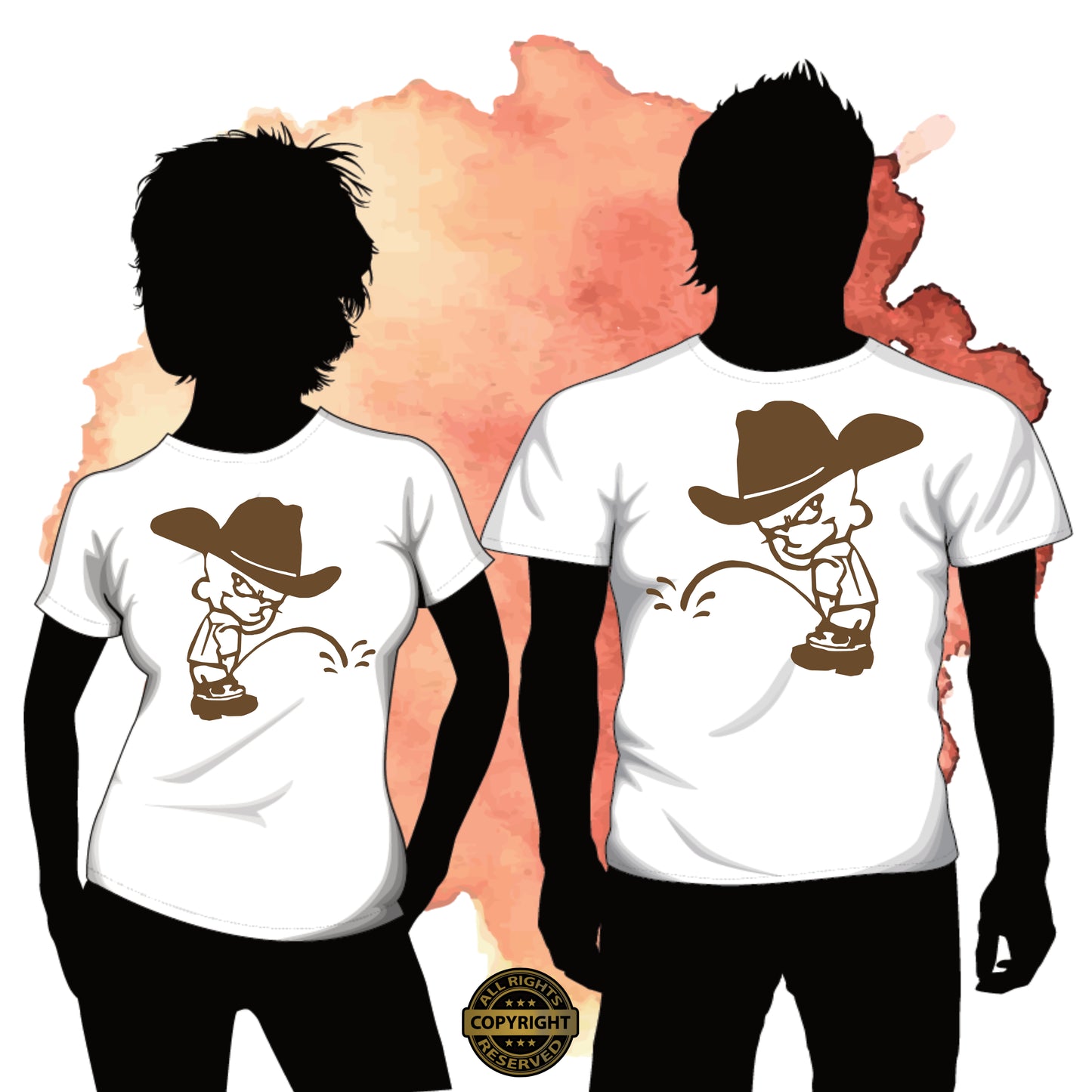 Cowboy Calvin, Pee on, SVG Digital Cut or Print file.