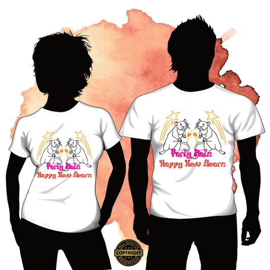 New Year Party Rats, SVG Digital Cut or Print file.