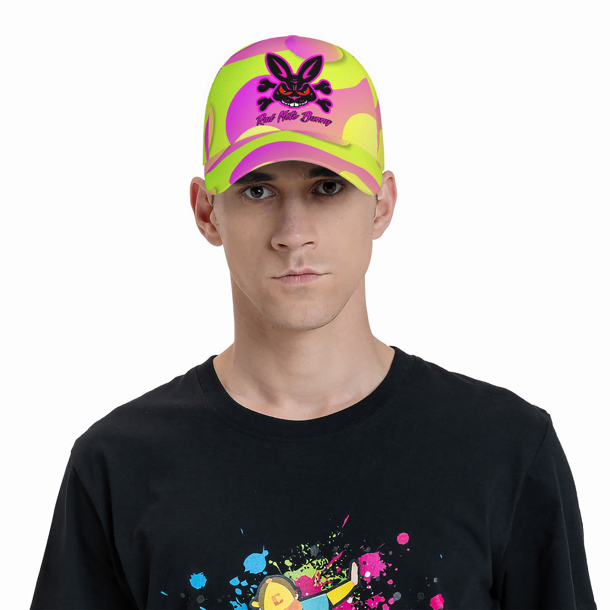 Rad Moto Bunny, Coulorful, Baseball Cap
