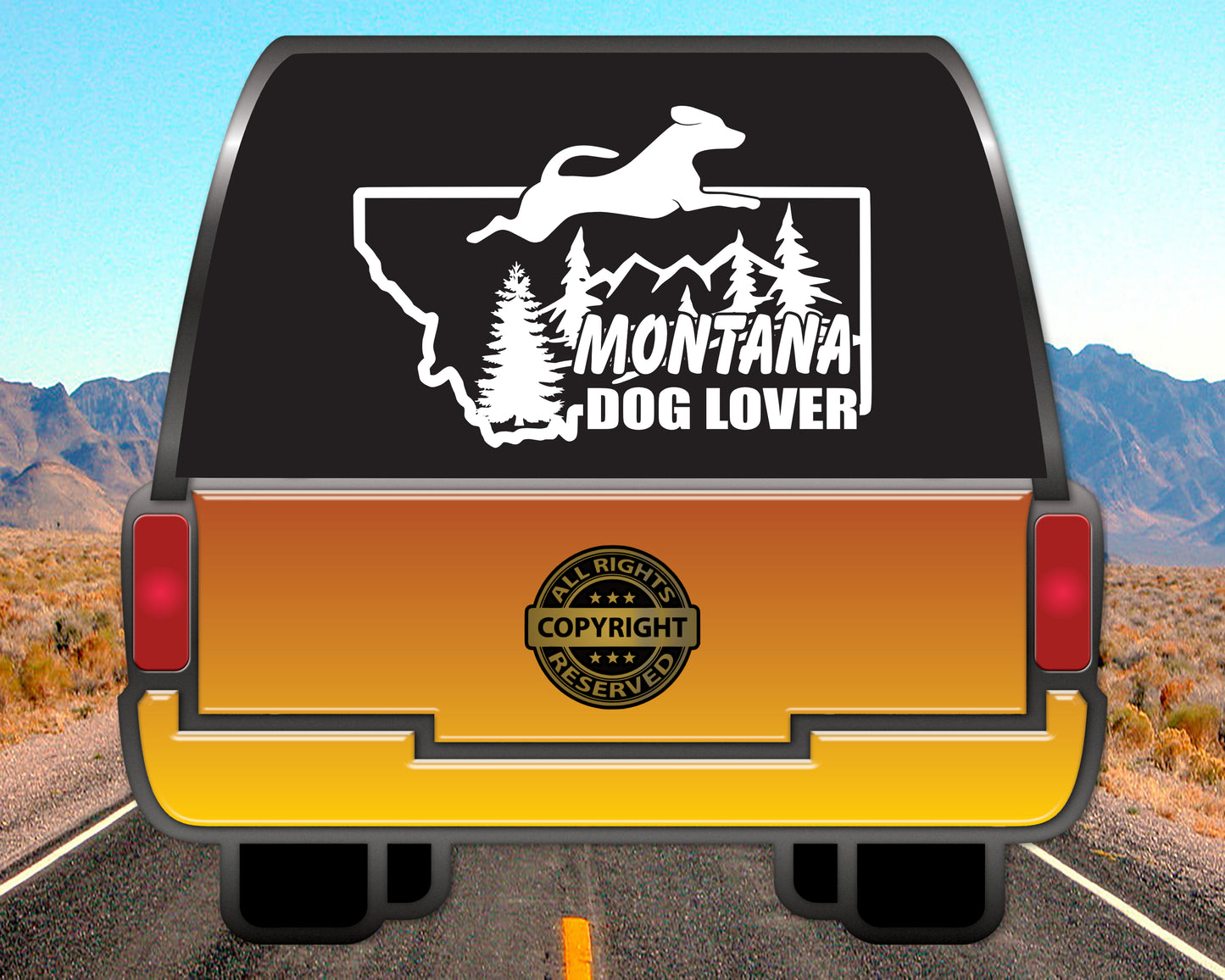 Montana Dog Lover, Vinyl Decal