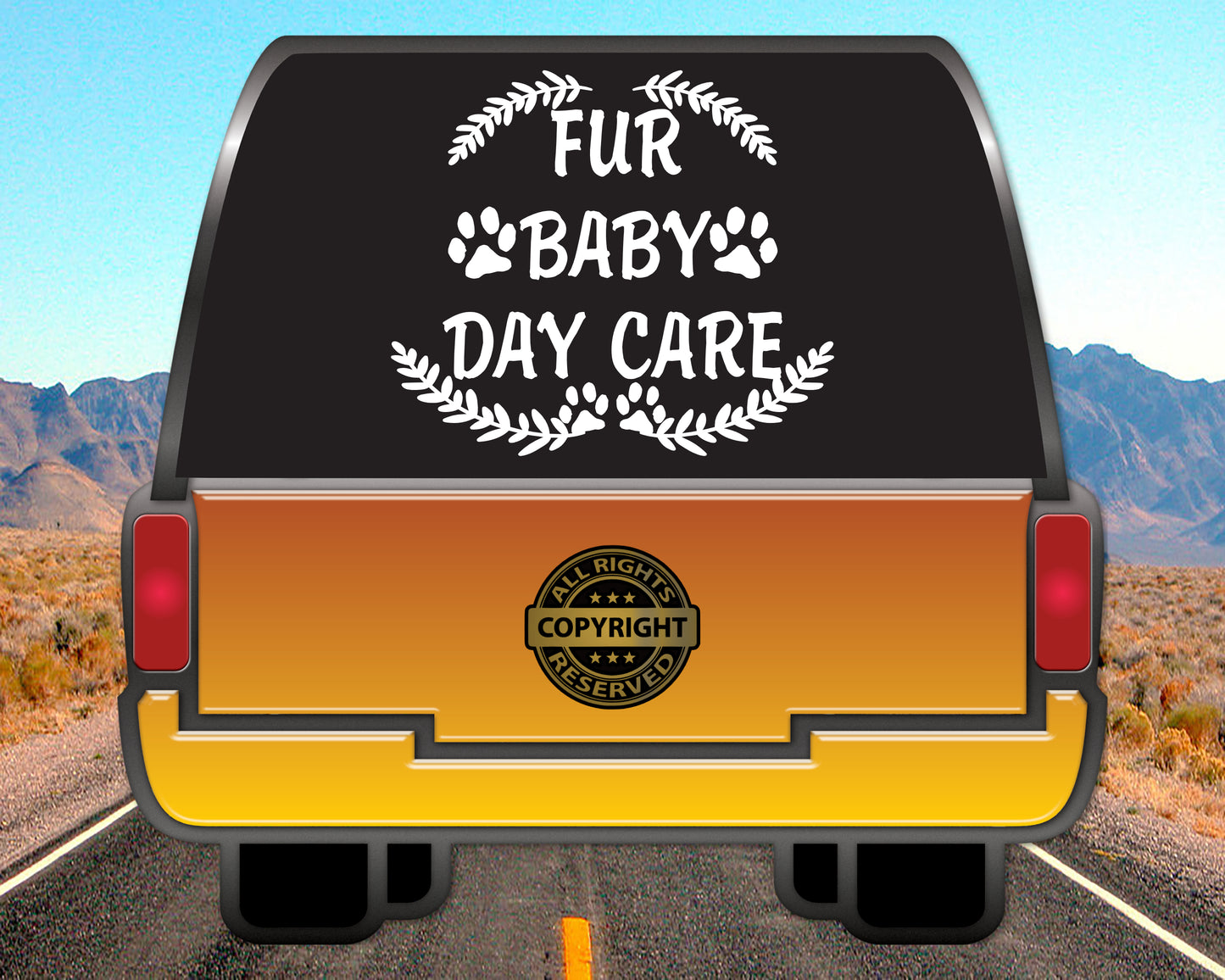 Fur Baby Day Care, Vinyl Decal