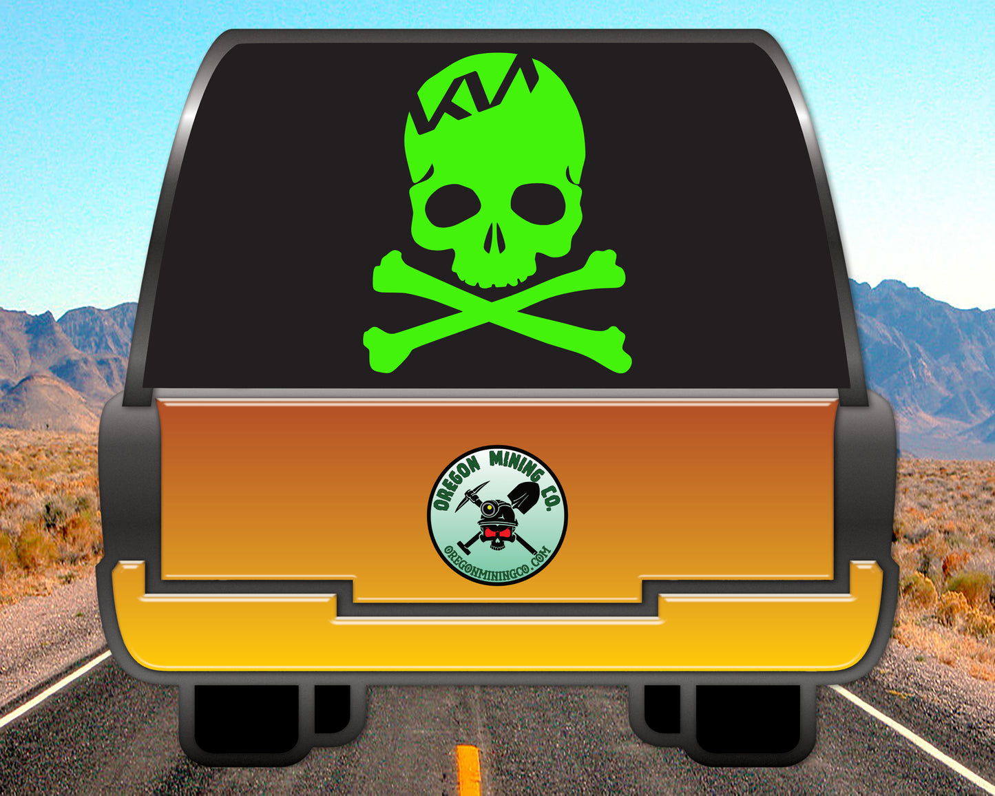 Kia Skull & Bones, Auto Vinyl Decal