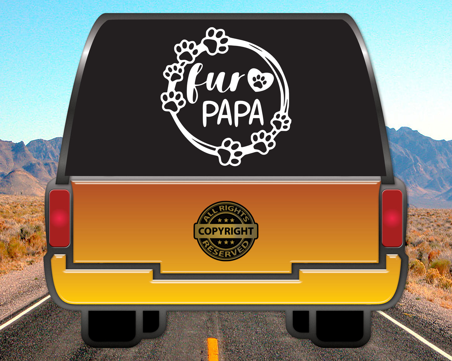 Fur Papa, Vinyl Decal