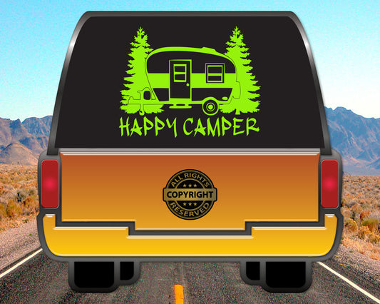 Happy Camper, Vinyl Decal