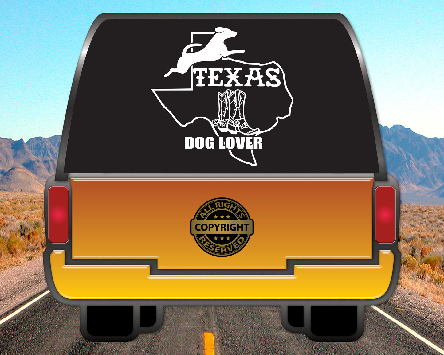 Texas Dog Lover, Vinyl Decal
