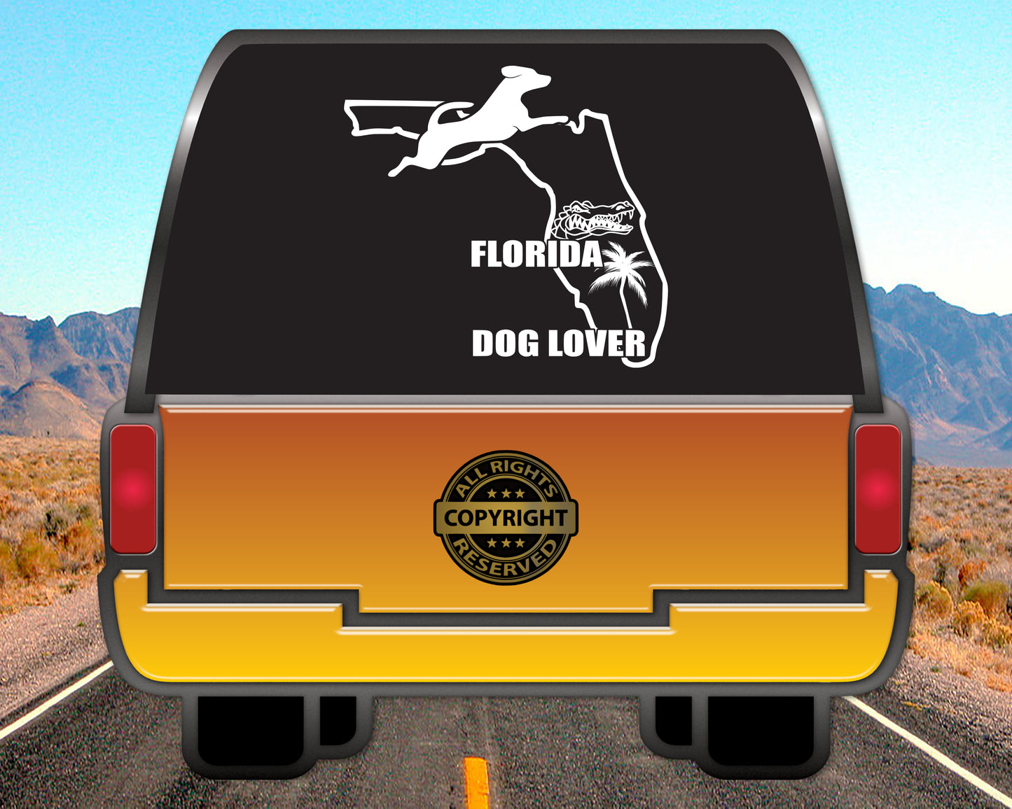Florida Dog Lover, Vinyl Decal