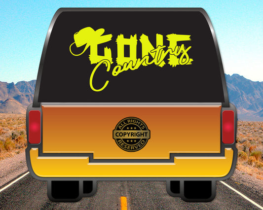 Gone Country Vinyl Decal