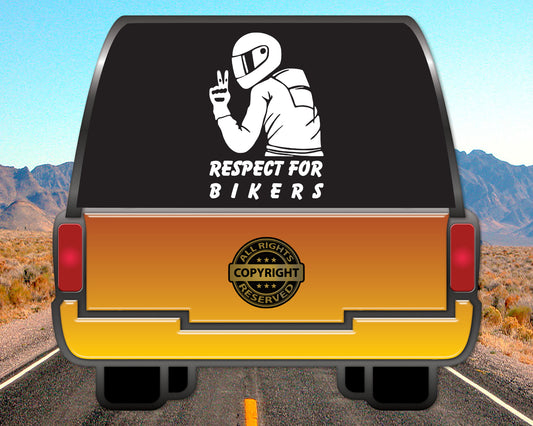 Respect for Bikers, Vinyl Decal