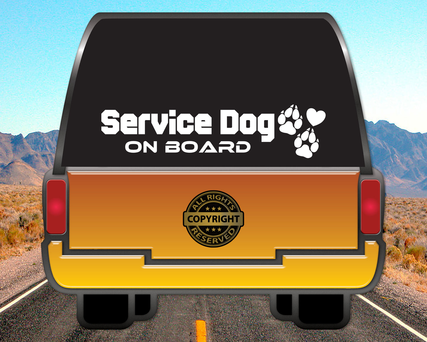 Service Dog on Board, Vinyl Decal