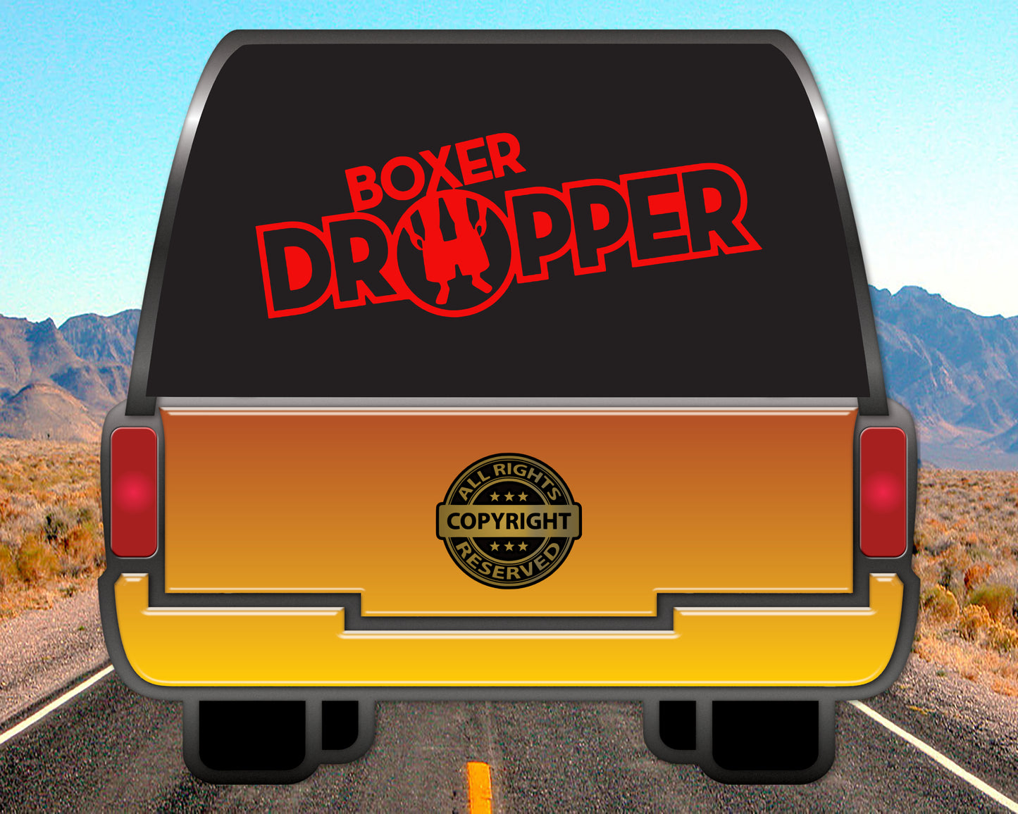 Boxer Dropper, Moto Vinyl Decal