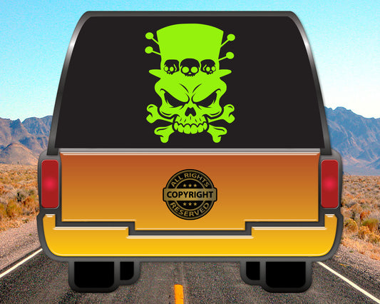 VooDoo Skull and Bones Vinyl Decal