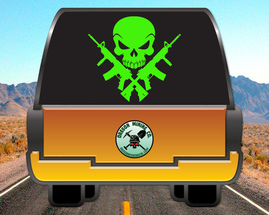 AR-15 Skull Vinyl Decal