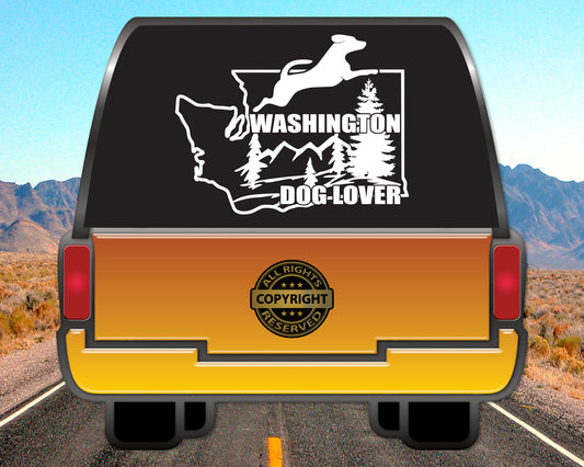 Washington Dog Lover, Vinyl Decal