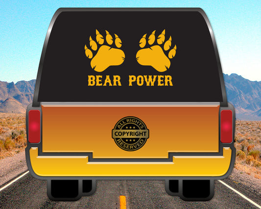 Bear Power, Vinyl Decal