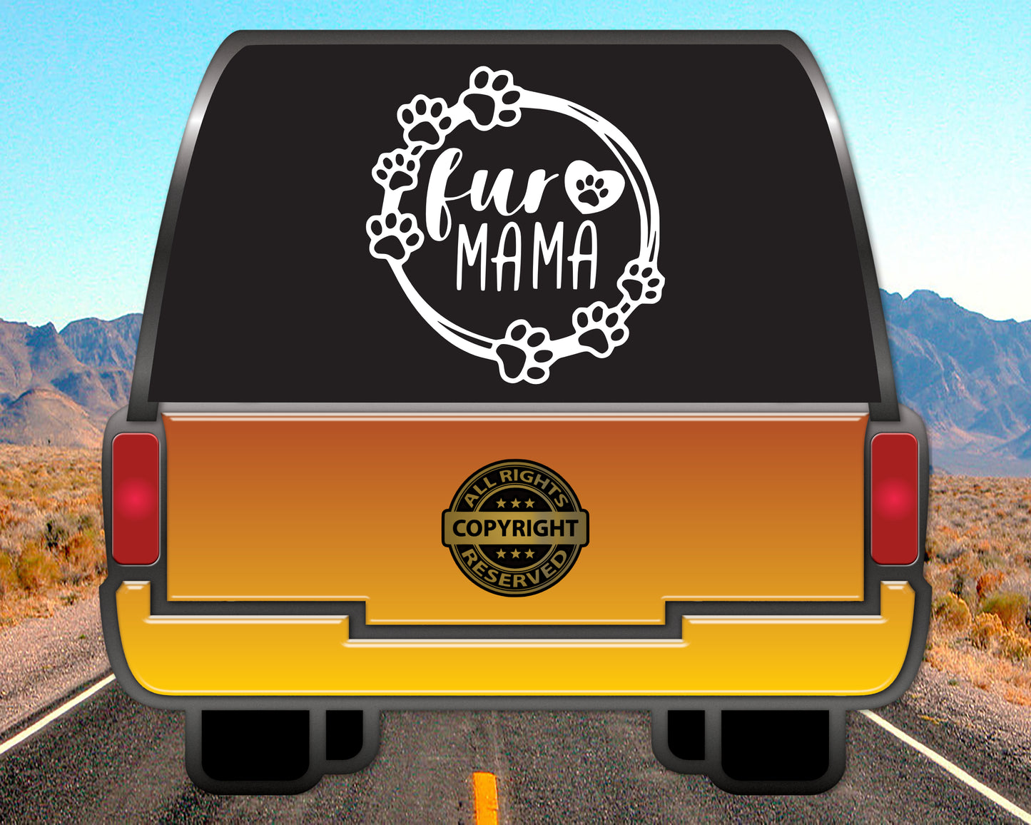 Fur Mama, Vinyl Decal