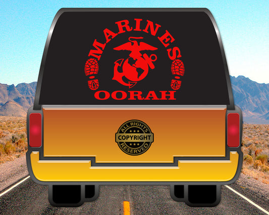 Marines. Oorah Vinyl Decal