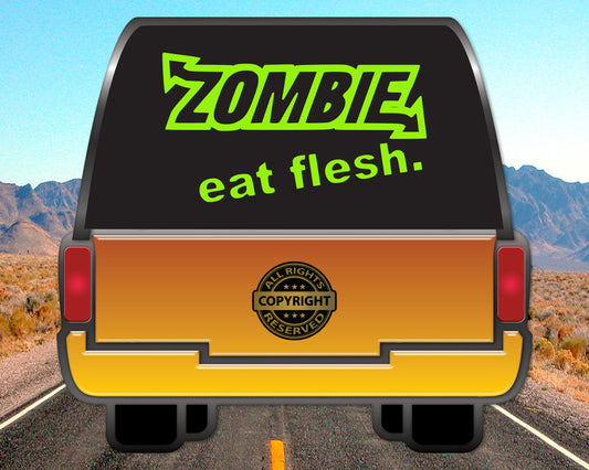 JDM Zombie eat flesh, Auto Vinyl Decal