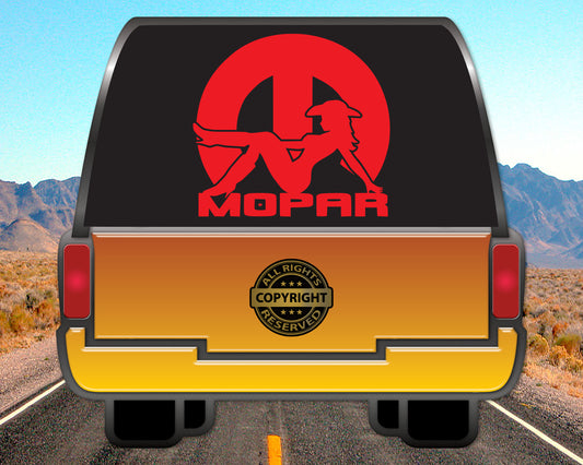 Mopar Cowgirl, Auto Vinyl Decal