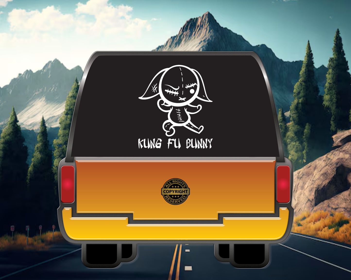 Kung Fu Bunny, Moto Vinyl Decal