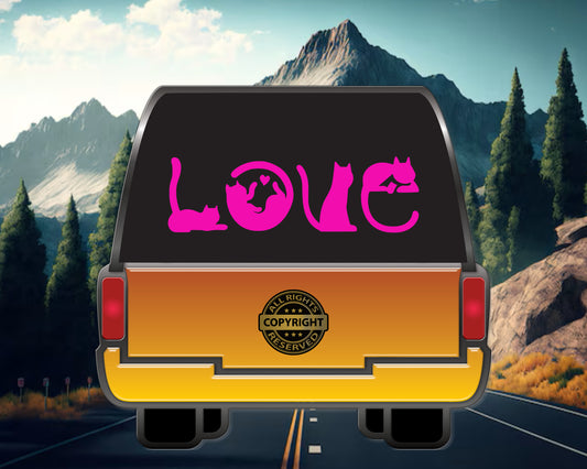Love Cats, Vinyl Decal
