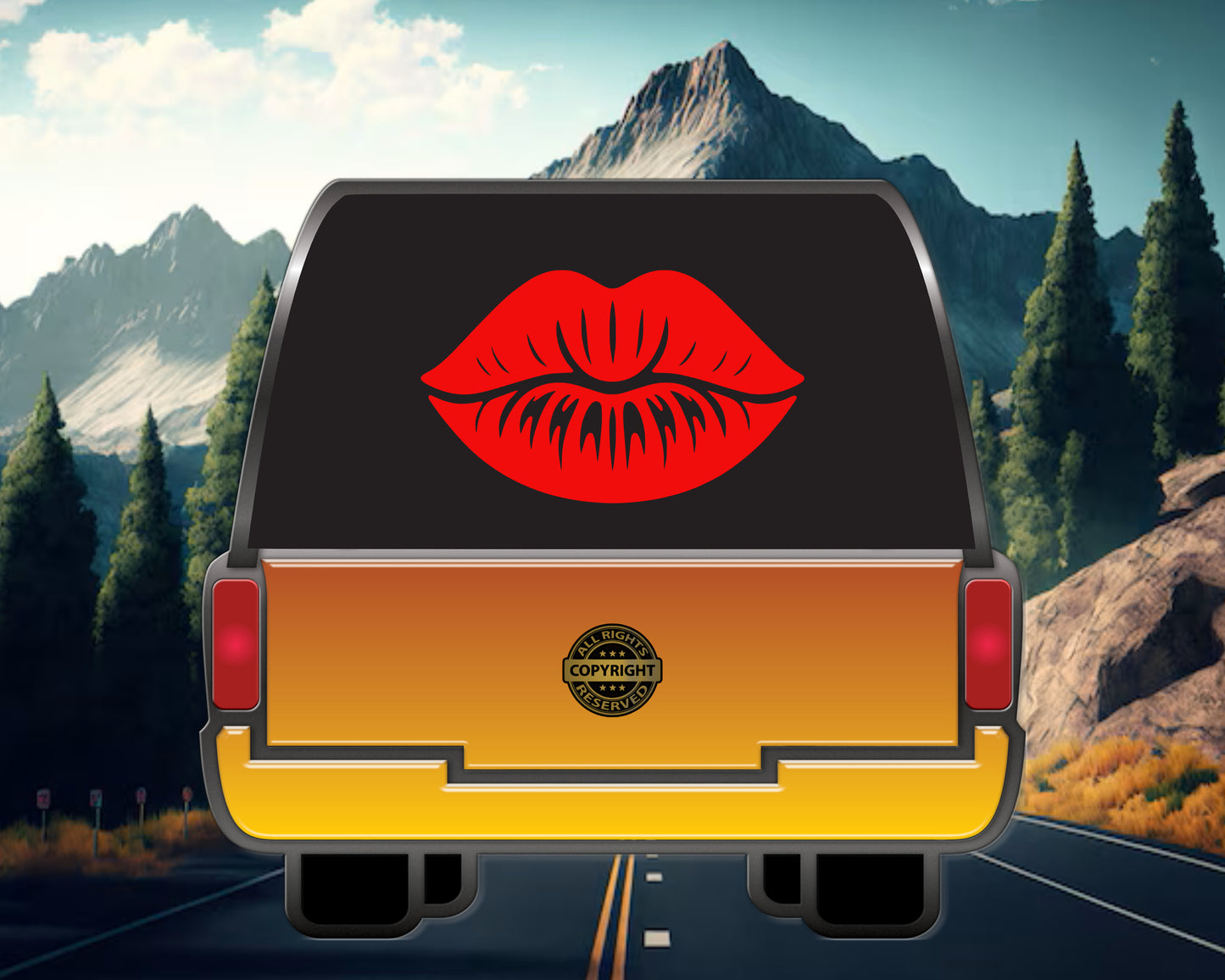 Lips, Vinyl Decal