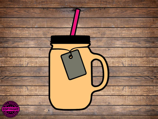 Mason Jar Mug, SVG Digital Cut or Print file.