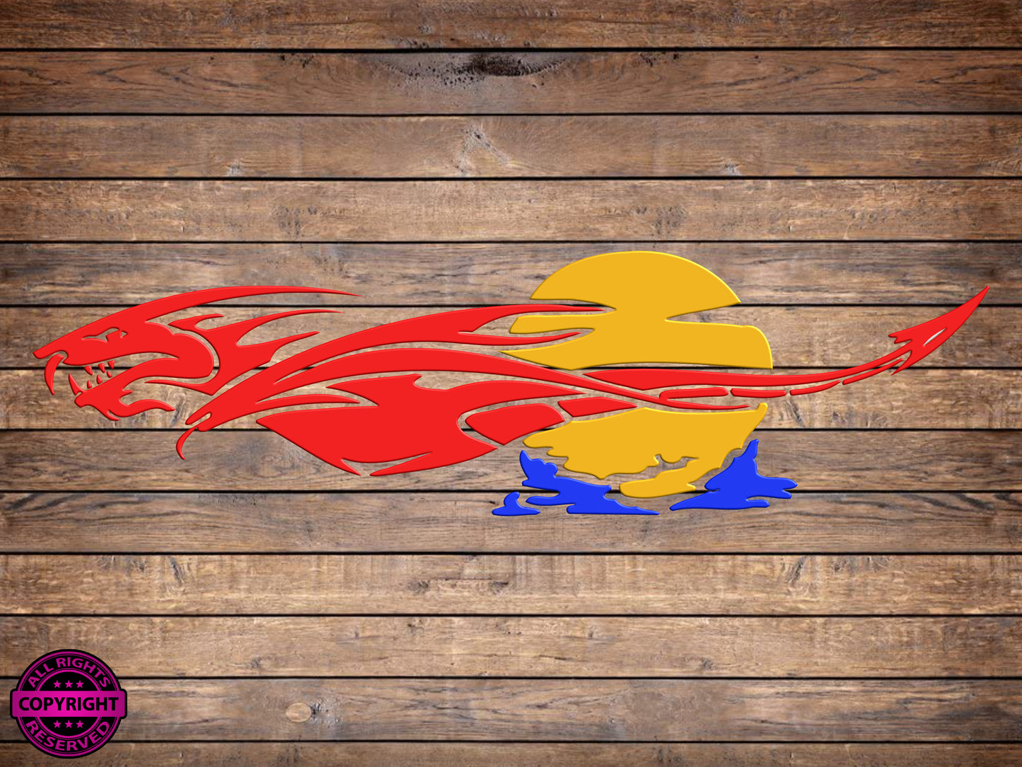 Dragon, SVG Digital Cut or Print file.