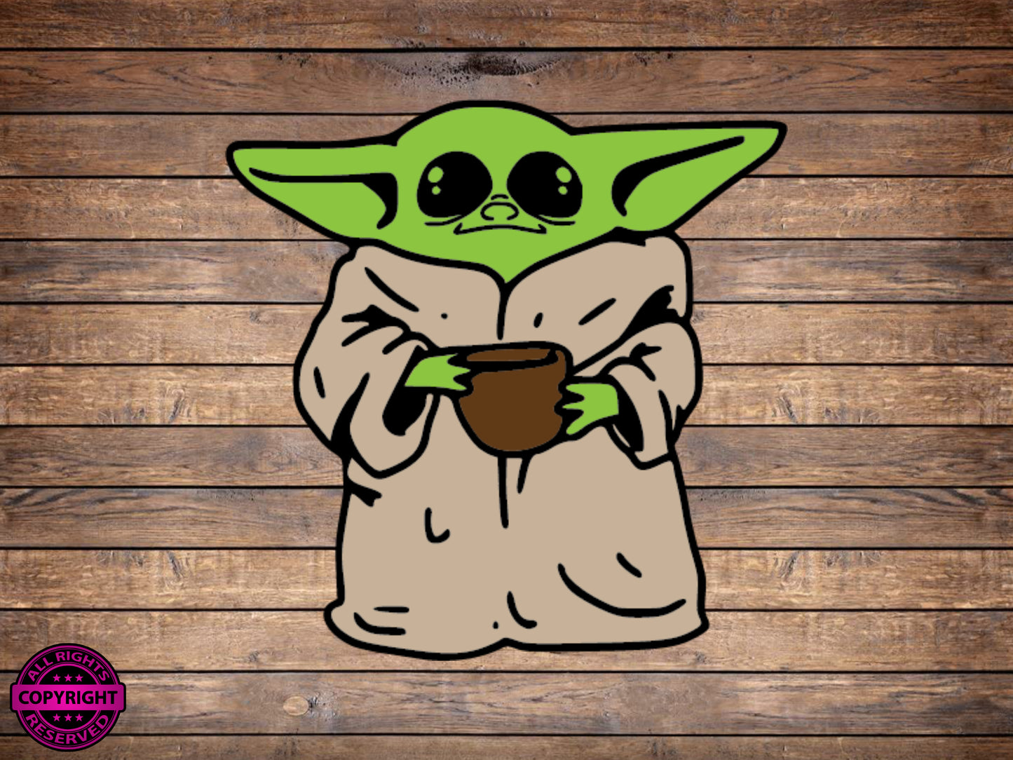 Grogu Coffee, SVG Digital Cut or Print file.