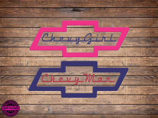Chevy Girl/Man, SVG Digital Cut or Print file.